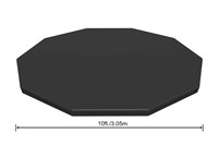 Poolabdeckung, Bestway Swimmingpool - Kunststoff  (10 eckig)