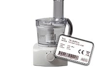 Typenschilder Food Processor