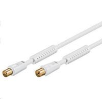 MicroConnect - Coax M-F 10m White 75 Ohm