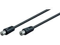 MicroConnect - Coax M-F 5m Black 75 Ohm