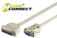 MicroConnect - Serial Cable DB9-DB25 3M  F/M