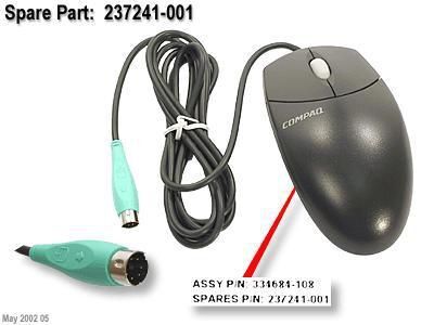 HP - Wired optical mouse with PS/2