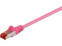 MicroConnect - S/FTP CAT6 0.5m Pink LSZH