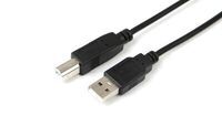 MicroConnect - USB2.0 A-B 1.8m M-M, Black