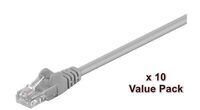 MicroConnect - U/UTP CAT5e 0.5m Grey 10 Pack