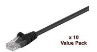 MicroConnect - U/UTP CAT5e 3M Black 10 Pack