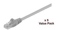 MicroConnect - U/UTP CAT5e 15M Grey 5 Pack