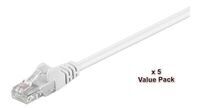 MicroConnect - U/UTP CAT5e 15M White 5 Pack