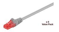MicroConnect - U/UTP CAT6 15M GREY 5 PACK