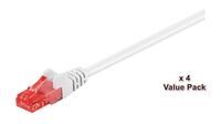 MicroConnect - U/UTP CAT6 20M White 4 PACK