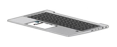 HP - TOPCover W/KB CP+PS BL PVCY