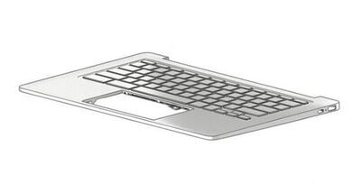 HP - TOP COVER W KB BL NSV BEL