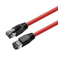 MicroConnect - CAT8.1 S/FTP 0,25m Red LSZH