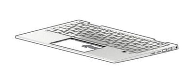 HP - TOP COVER ALU FPR W KB NSV BL