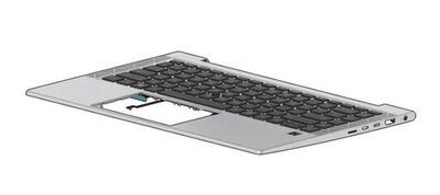 HP - SPS-TOP COVER W/KBD UMA BL UK