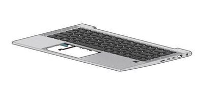 HP - SPS-TOP COVER W/KBD DSC BL NOR