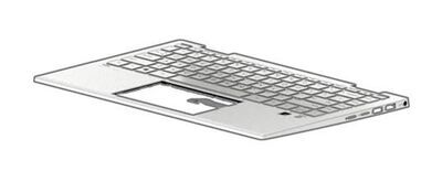 HP - TOP COVER ALU W KB NSV BL INTL
