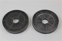 Kohlefilter, Gram Dunstabzugshaube - 136 mm (2 Stck)